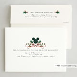 "Disney's Mickey Head Photo Frame Wreath" - Holiday Cards in Evergreen by Becky Nimoy - FREE Recipient Addressing