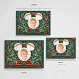 "Disney's Mickey Head Photo Frame Wreath" - Holiday Cards in Evergreen by Becky Nimoy - Formats Available