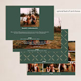 "Happy Holiday Frame" - Holiday Cards in Pine by Grae - Back of Card Options