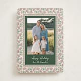 "Floral block print" - Holiday Cards in Forest by Creo Study - Front