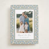 "Floral block print" - Holiday Cards in Blue Jay by Creo Study - Front