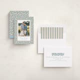 "Floral block print" - Holiday Cards in Blue Jay by Creo Study - Assembled