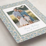 "Floral block print" - Holiday Cards in Blue Jay by Creo Study - Detail