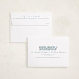 "Floral block print" - Holiday Cards in Blue Jay by Creo Study - FREE Recipient Addressing