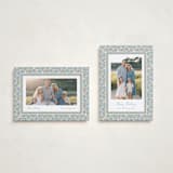 "Floral block print" - Holiday Cards in Blue Jay by Creo Study - Photo Orientation Options