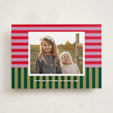 "Festive Stripes" - Holiday Cards in Candy Cane by Shari Margolin - Front