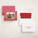 "Festive Stripes" - Holiday Cards in Nutmeg by Shari Margolin - Assembled