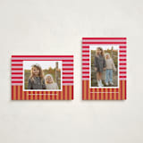 "Festive Stripes" - Holiday Cards in Nutmeg by Shari Margolin - Photo Orientation Options