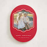 "preppy curved frame" - Holiday Cards in Peppermint by Rebecca Durflinger - Front