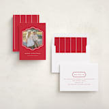 "preppy curved frame" - Holiday Cards in Peppermint by Rebecca Durflinger - Assembled