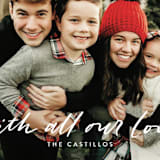 "sending all our LOVE" - Holiday Cards in Moon by Tanya Lee of Frooted Design - Detail