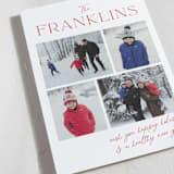 "Hand Written Family Collage" - Holiday Cards in Rudolf by Jackie Crawford - Detail