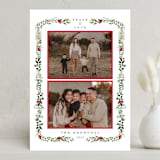 "Peace & Love" - Holiday Cards in Crimson by Susan Moyal - Front