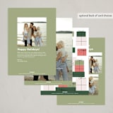 "All Wrapped Up" - Holiday Cards in Wreath by Laura Bercovich - Back of Card Options