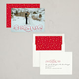 "Delicate Christmas" - Holiday Cards in Merlot by Makewells - Assembled