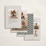 "Wavy Vintage" - Holiday Cards in Eggnog by Brianne Larsen - Back of Card Options