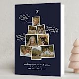 "Photo Tree" - Holiday Cards in Night Sky by Shari Margolin - Folded Card