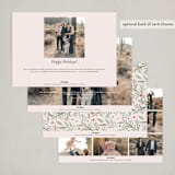 "Evergreen Trim" - Holiday Cards in Soft Blush by Kristen Smith - Back of Card Options