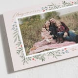 "Evergreen Trim" - Holiday Cards in Soft Blush by Kristen Smith - Detail