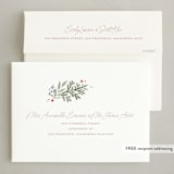 "Evergreen Trim" - Holiday Cards in Soft Blush by Kristen Smith - FREE Recipient Addressing