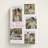 "happy overlap" - Holiday Cards in Berry by Kelly Schmidt - Folded Card