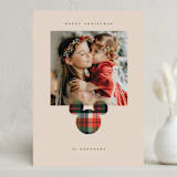 "Disney Mickey Flannel Fun" - Holiday Cards in Winter Plaid by Carrie ONeal - Front