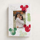 "Disney Mickey Lights" - Holiday Cards in Moss by Baumbirdy - Folded Card