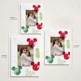 "Disney Mickey Lights" - Holiday Cards in Moss by Baumbirdy - Formats Available