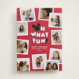 "Disney's Mickey Mouse Fun" - Holiday Cards in Cherry by Jessie Steury - Front