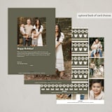 "Disney's Fair Isle Mickey" - Holiday Cards in Pine by Hudson meet Rose - Back of Card Options