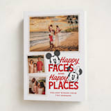"Disney Mickey Mouse Happy Places" - Holiday Cards in Cherry by Jill Means - Folded Card