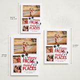 "Disney Mickey Mouse Happy Places" - Holiday Cards in Cherry by Jill Means - Formats Available