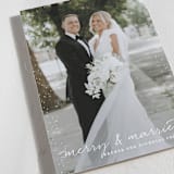 "Merry and Married" - Holiday Cards in Snow by Design Lotus - Detail