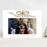 "Tied with a bow" - Holiday Cards in Golden by SimpleTe Design - Front