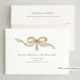 "Tied with a bow" - Holiday Cards in Golden by SimpleTe Design - FREE Recipient Addressing