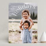 "Holiday Arch" - Holiday Cards in Linen by Angela Thompson - Front