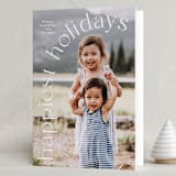 "Holiday Arch" - Holiday Cards in Linen by Angela Thompson - Folded Card