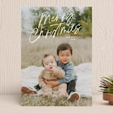 "At An Angle" - Holiday Cards in Snow by Lauren Chism - Front