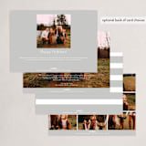 "The Family Name" - Holiday Cards in Cloud by Sarah Cohn - Back of Card Options