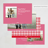 "Scramble" - Holiday Cards in Ruby by Lauren Chism - Back of Card Options