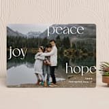 "Type Drop" - Holiday Cards in Snow by Amy Kross - Front