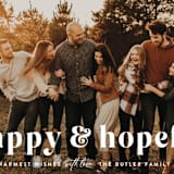 "Happy & Hopeful" - Holiday Cards in Snow by Melanie Severin - Detail