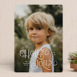 "holly jolly hand lettered" - Holiday Cards in Snow by Elsa Duncan - Front