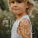 "holly jolly hand lettered" - Holiday Cards in Snow by Elsa Duncan - Detail