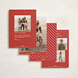 "Christmas Memories" - Holiday Cards in Candy Cane by Wildfield Paper Co - Back of Card Options