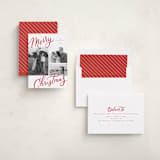 "Christmas Memories" - Holiday Cards in Candy Cane by Wildfield Paper Co - Assembled