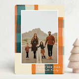 "Warm Flannel" - Holiday Cards in Retro Orange by Keen Peachy - Front
