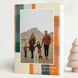"Warm Flannel" - Holiday Cards in Retro Orange by Keen Peachy - Folded Card