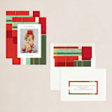 "abstract plaid" - Holiday Cards in Festive by Rebecca Durflinger - Assembled