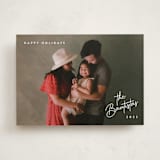 "Sans and Signature" - Holiday Cards in Snow by Hooray Creative - Front